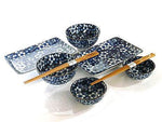 Blueberry Blossoms Sushi and Bowl Set