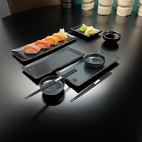 Black Crystal Sushi Set for Two
