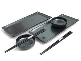 Black Crystal Sushi Set for Two