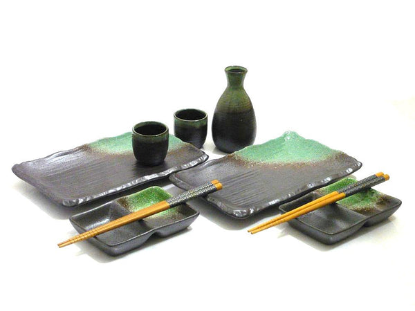 9 Piece Green Passage Sushi and Sake Set